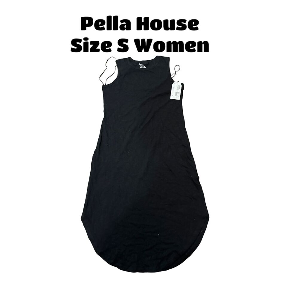 Time and Tru Women's Sleeveless Midi Dress Black Soot Size S